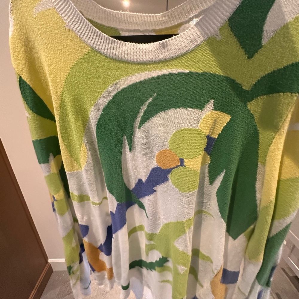 Colorful Off-the-Shoulder Sweater - Picture 5 of 7